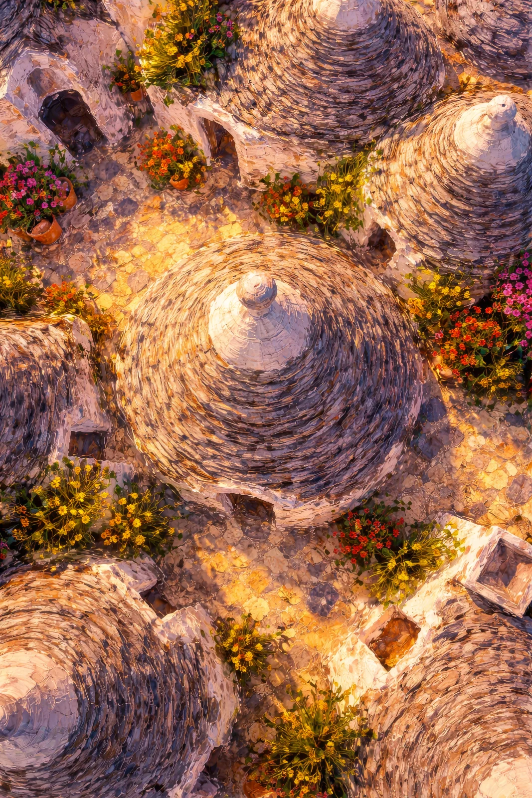 Trullo Solo, Digital generative artwork (impasto aesthetic) — from the Magic Apulia series
