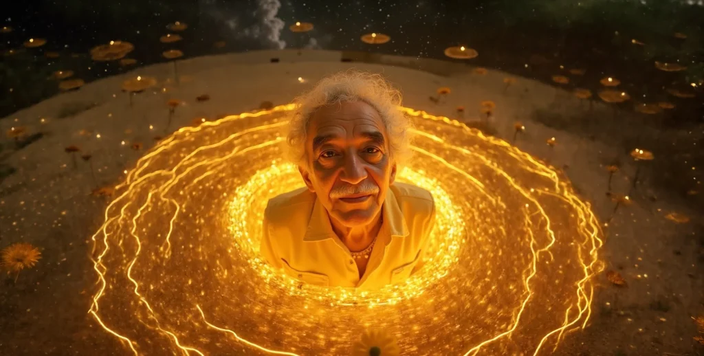 AI tribute to Gabriel García Márquez on Caracol Televisión, Generative AI animation